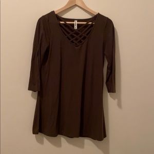 Olive green top